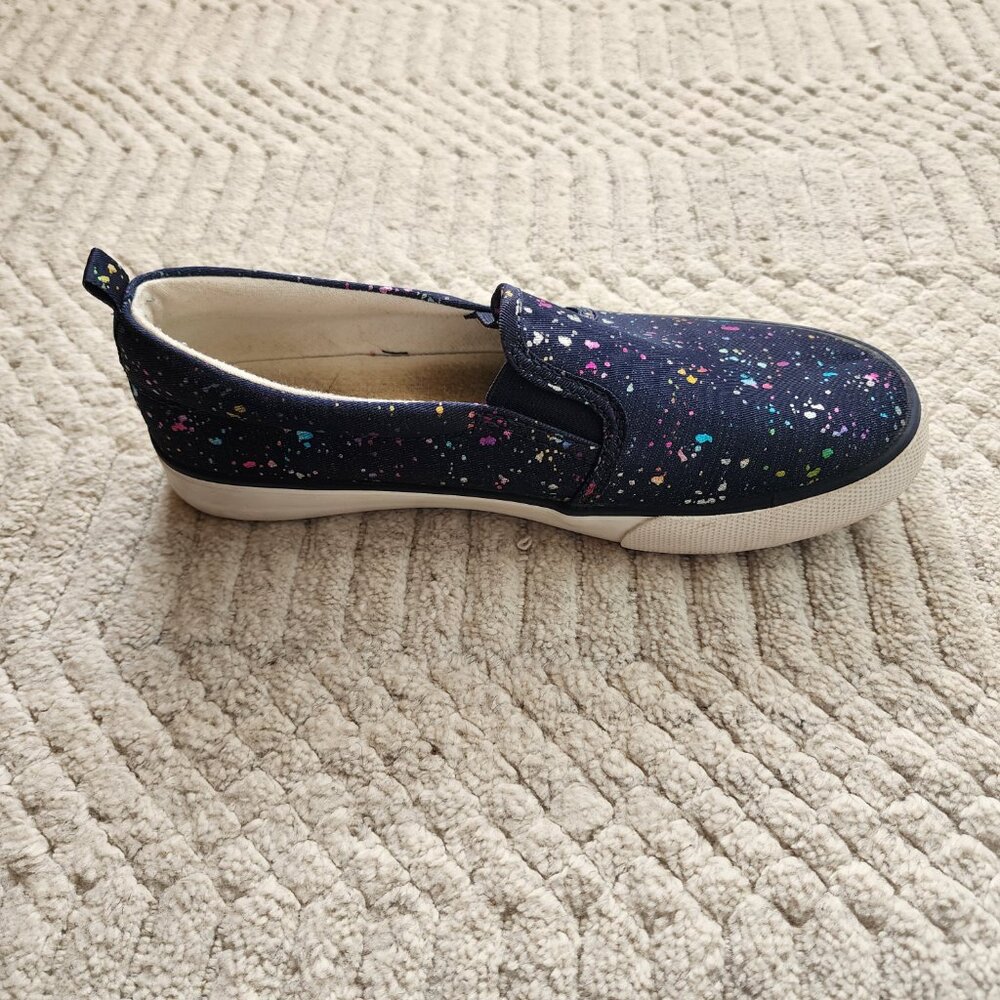 Cat & Jack Kids Slip-On Sneakers | Paint Splatter | Size 4 - Picture 7 of 10